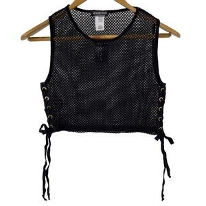 FASHION NOVA Legendary Mesh Top With Side Ties